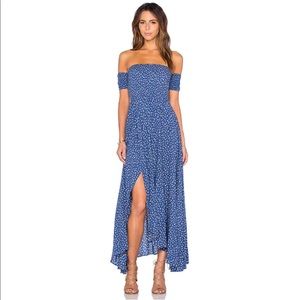 Boheme Goddess Maxi Dress in Navy Tiny Floral 2